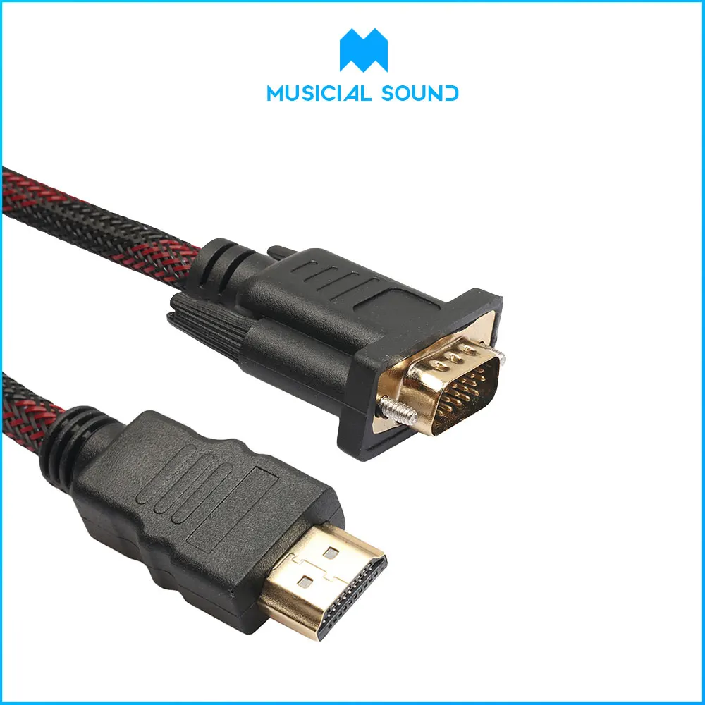HDMI-compatible To VGA Converter Cable Video HDMI Adapter for HDTV PC Computer Monitor TV AV |
