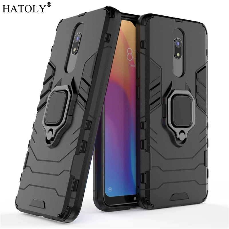 

For Xiaomi Redmi 8 Case Cover For Redmi 8 Finger Ring Rubber PC Shell Back Phone Case Hard Protective Case For Xiaomi Redmi 8