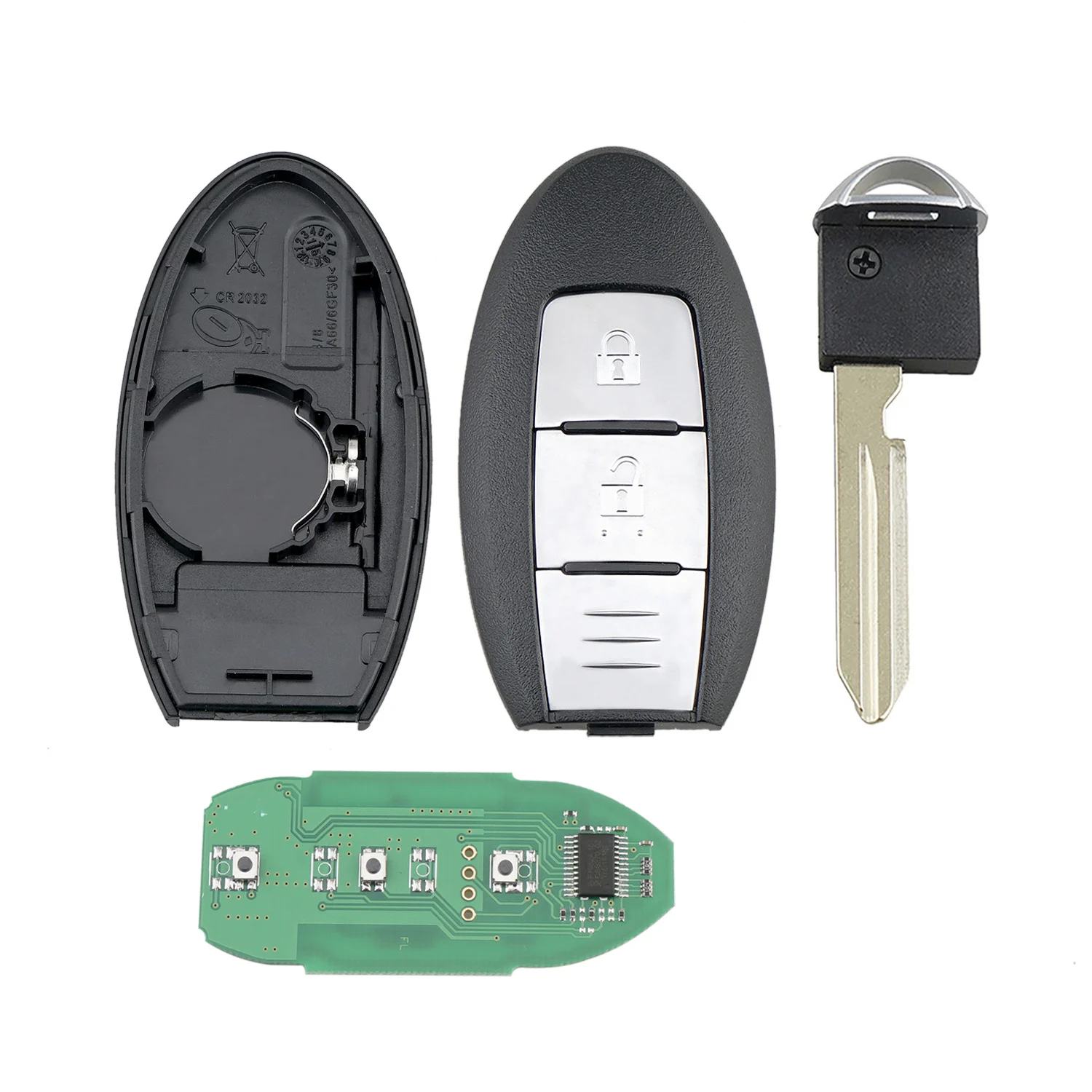 Умный Автомобильный ключ BHKEY 433 МГц для Nissan Key 46 Chip Micra K13 / Juke F15 Note E12 Leaf