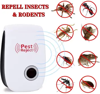 

EU/US Plug Electronic Mosquito Repellent Indoor Cockroach Mosquito Insect Killer Rodent Contro Ultrasonic Pest Repeller