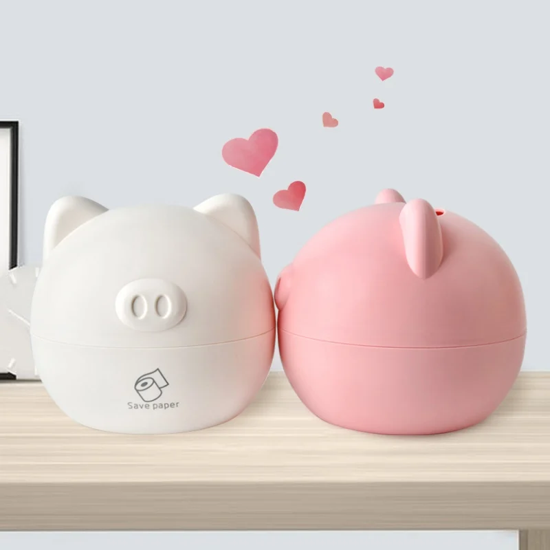 

Pink Girl Heart Piglet Tissue Box Plastic Cover Rolled Toilet Paper Case Living Room Office Car Decoration Storage tm