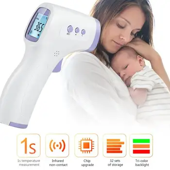 

Digital Thermometer Infrared Non Contact Body Temperature Fever LCD Laser Measure Tools for Baby Adult ABS Medical hermometer