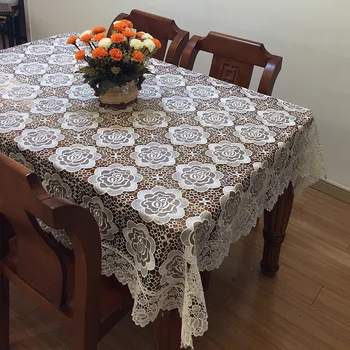 

Lace embroidery cloth water-soluble cloth table cloth cloth fabric tea table cloth empty embroidery table flag series can be