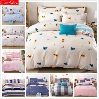

Cute Bird Pattern Duvet Cover 3/4 pcs Bedding Set Lover Child Kids Child Soft Cotton Bed Linen Single Full Queen King Size Sheet