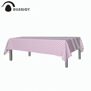 

Allenjoy Holy Communion Table Covers Dots Stripes Flowers Birthday Party Supplies Waterproof anniversary Home Textile Tablecloth