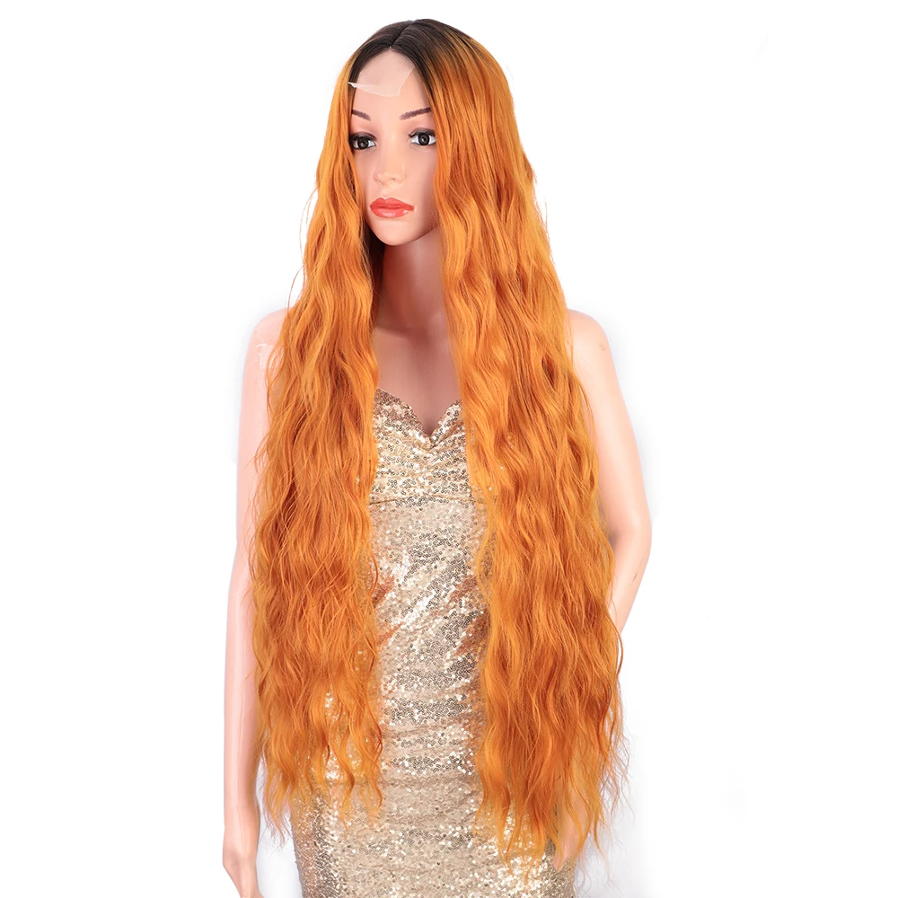 Kookastyle Synthetic Wigs Long Water Wave Wigs For Black Woman Black Wigs Woman Hair Cosplay Wigs Heat Resistant Natural Hair