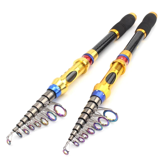 2.7M 3.0M 3.6M Ultra Short Carbon Spinning Telescopic Fishing Pole Portable  Travel carp Fishing Rod Carbon Superhard Sea Rod - AliExpress