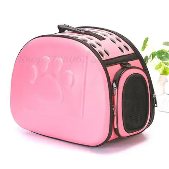 

pink Foldable Pet Bag Outdoor Travel Classic Breathable Small Dog Bag Mini Washable Pet Carrier For Kitty Puppy Thicken