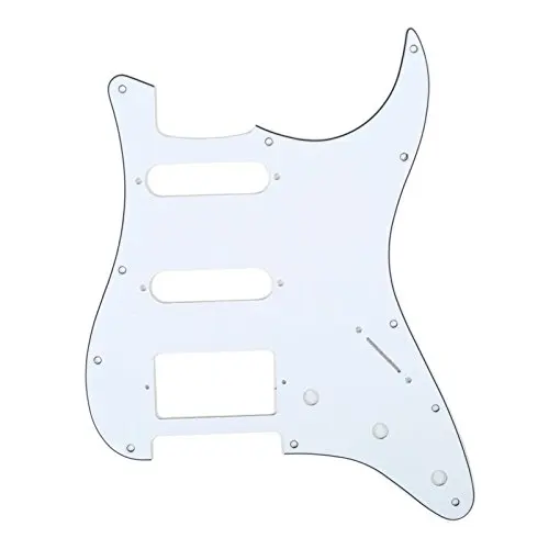 HSS 11 отверстий электрогитара Strat pick guard царапина пластины pick Guards для гитарных частей 3Ply Состаренный белый - Цвет: 19