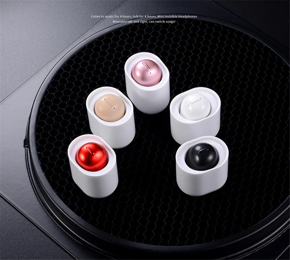Mini Pods Invisible Bluetooth Car Earphone with Microphone/Waterproof/Nano Size/One key control/Charing Case/15Hours Playtime
