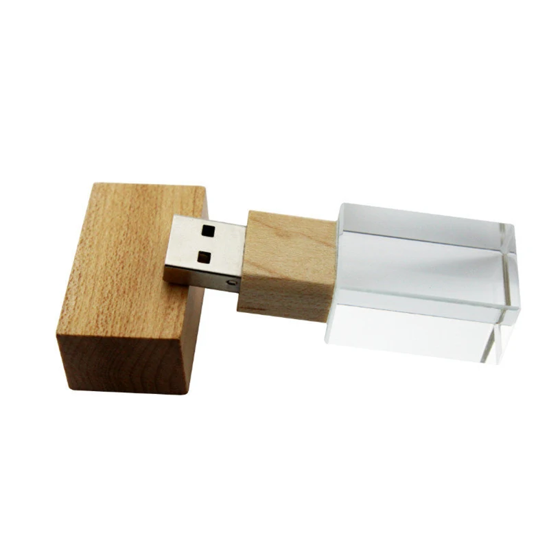 JASTER высокоскоростной USB флеш-накопитель с деревянным кристаллом, USB флеш-накопитель с логотипом на заказ, USB 2,0, 4 ГБ, 8 ГБ, 16 ГБ, 32 ГБ, свадебный подарок, 10 шт., бесплатный логотип - Цвет: A