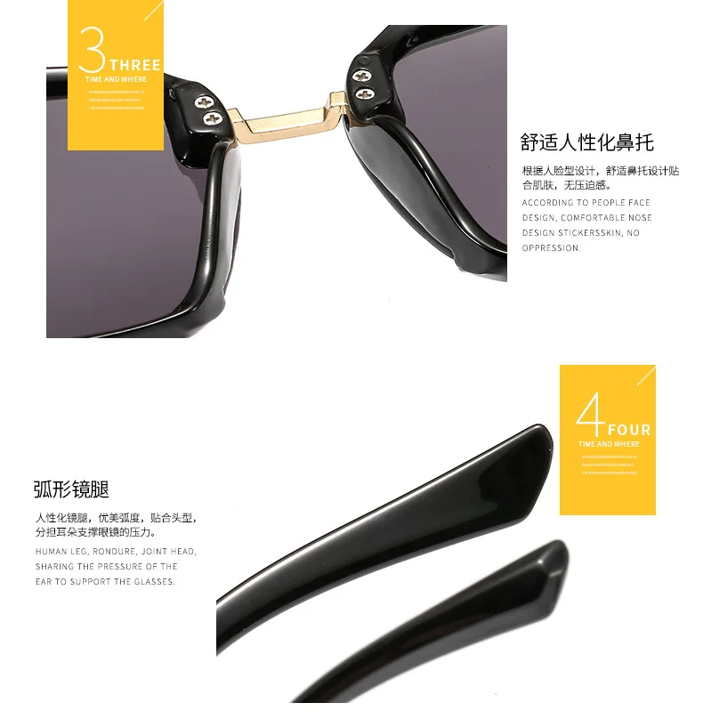 MINCL/ Women Sunglasses New Luxury Brand Hexagon Black Men Sun Glasses Vintage Retro Chic Female Square Eyewear UV400 NX