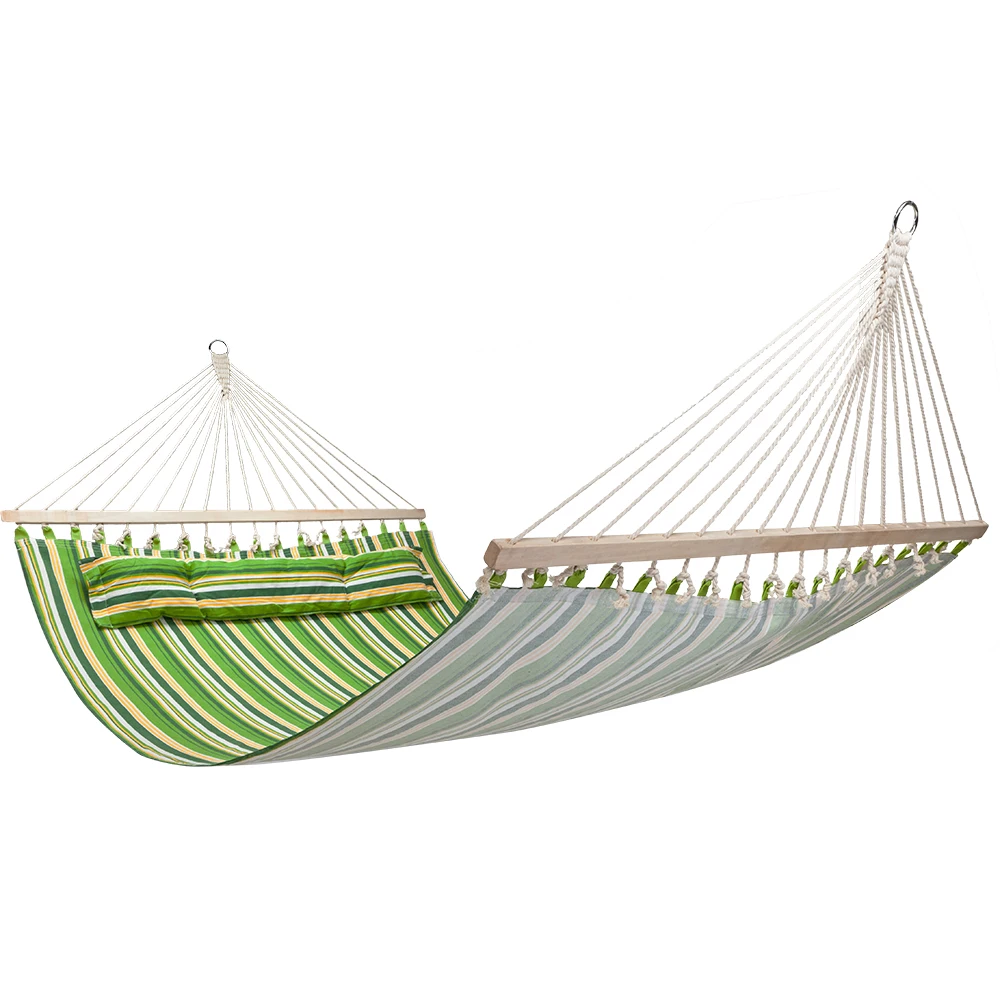 2-Person Double Hammock with Detachable Pillow Spreader Bar 300 lb Capacity For Children Adult Outdoor Backpacking Travel