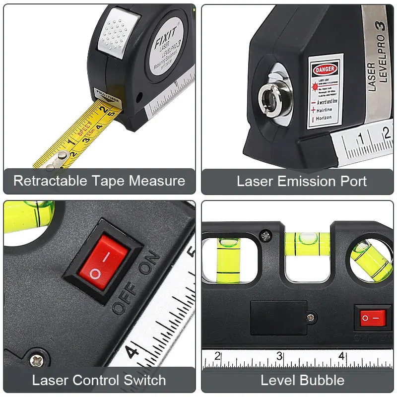 Laser Levels Laser Level Horizontal Vertical Measure Line Tape Adjusted