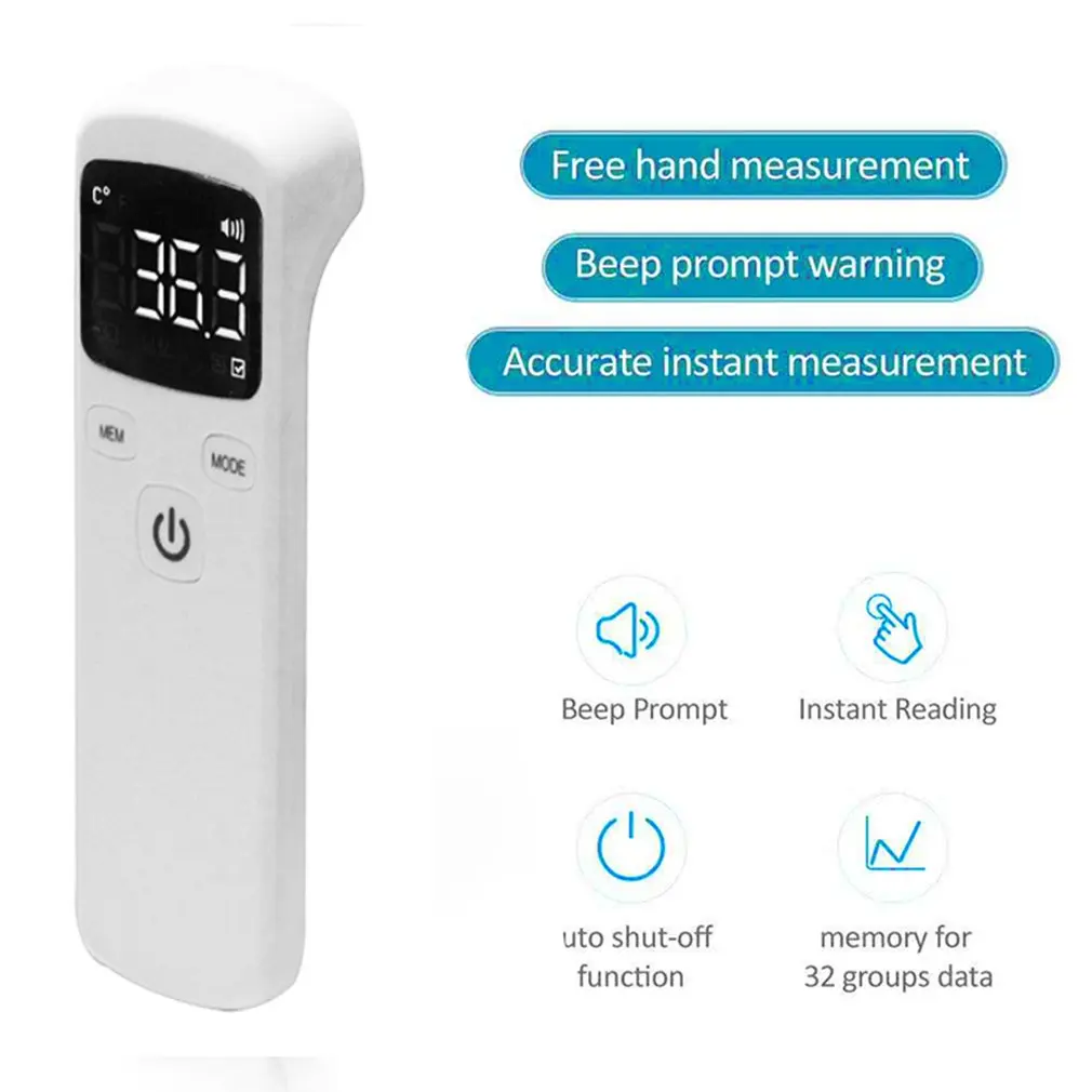 Termómetro infrarrojo sin contacto, medidor de temperatura Digital