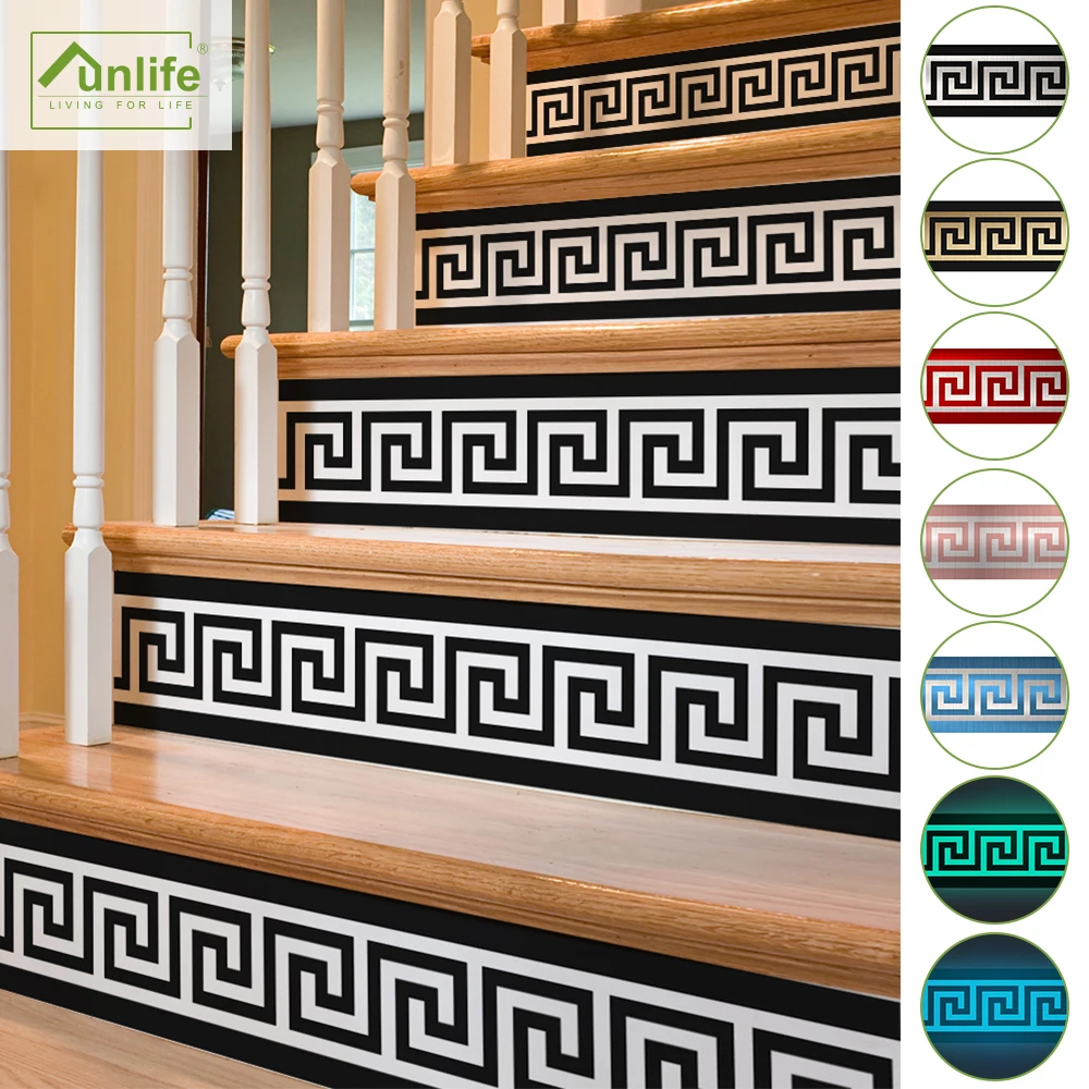 

Funlife® 20x100cm 8 Style Stair Sticker Waterproof Self-adhesive PVC Staircase Sticker for Bathroom Kitchen Stairway Decor
