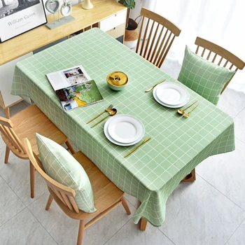 

Coloerd Trellis Tablecloth Living Room Dining Table Decorative Tablecloth Waterproof Oil Resistant Tablecloth