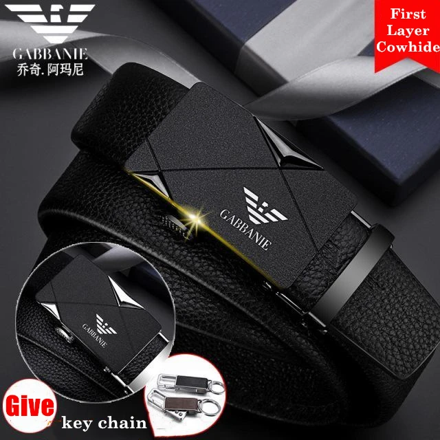 

Famous Brand Belt Men Top Quality Genuine Luxury Leather Belts for Men, Strap Male Metal Automatic Buckle Set