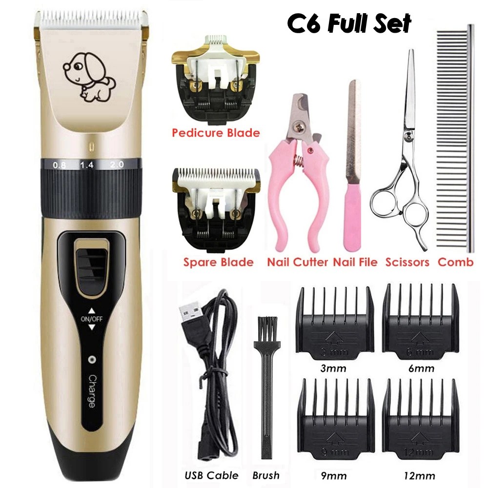 Electrical Pet Clipper Professional Grooming Kit Rechargeable Pet Cat Dog Hair Trimmer Shaver Set Animals Hair Cutting Machine