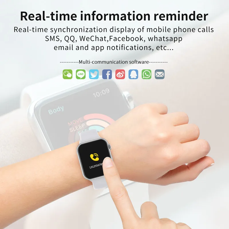 WFDRD Bluetooth Smart Watch Series F10 Heart Rate Bluetooth Call Fitness Tracker ECG Bracelet Smar Smartwatch