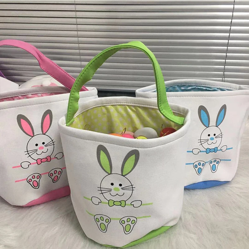 Wholesale 40pcs/lot New Styles Easter Bunny Basket Kids Gifts Bag Blank