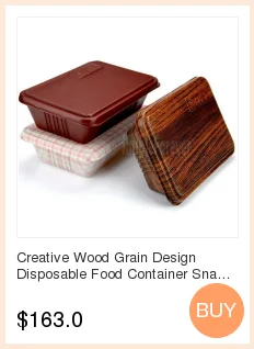Креативные деревянные зерна дизайн одноразовые пищевые контейнеры упаковочные коробки для закусок Microwaveable PP Bento Box