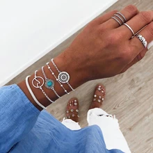 Yobest очаровательные винтажные каменные бусины DIY браслет набор для женщин ракушка Бесконечность Звезда Луна карта мода женский браслет ювелирные изделия Новинка