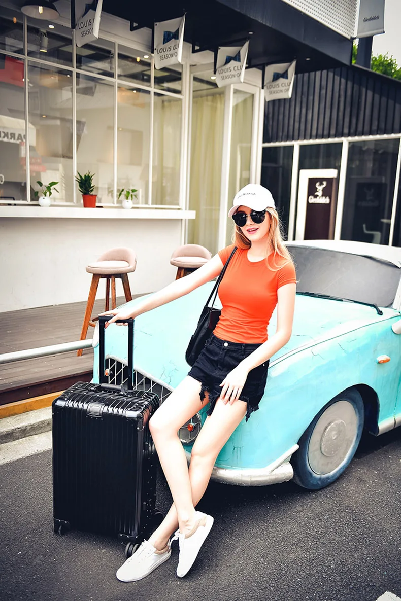 Алюминиевый сплав, легкий чемодан на колесиках для путешествий, чемодан на колесиках с самолетом, Спиннер на колесиках, алюминиевый стержень