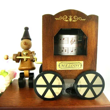 Умный дом мастера кукольный музыкальный автомобиль Ретро деревянная музыкальная шкатулка пара/подарок на день рождения SL-159