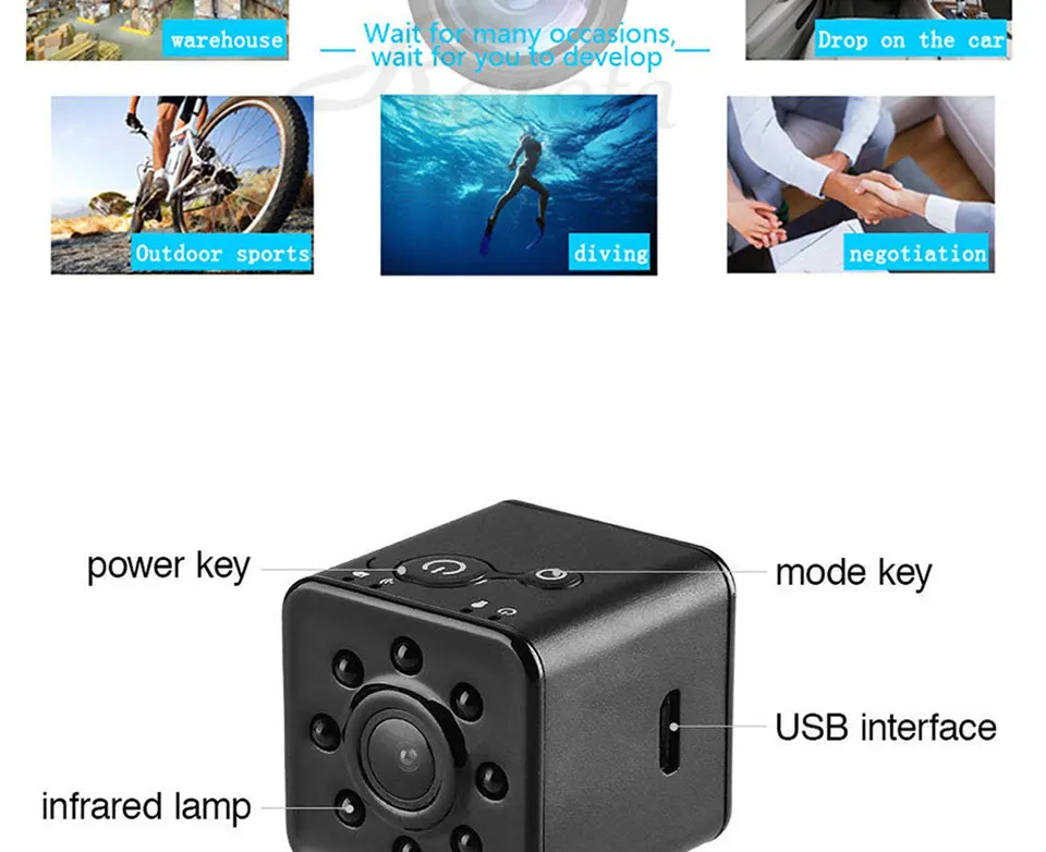 SQ13 HD wifi мини камера маленькая камера 1080P видео датчик ночного видения Видеокамера микро камера s DVR регистратор видеокамера SQ 13