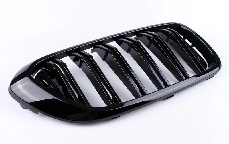 Double line Bright black three-colour carbon fibre ABS Kidney Grille For BMW G32 6GT