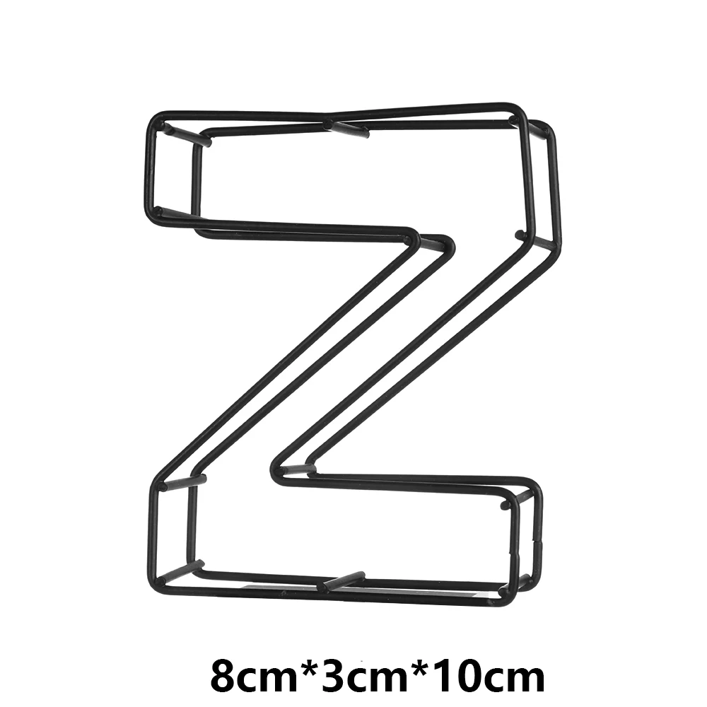 Промышленный стиль кованого железа Алфавит дверная табличка металлический полый буквенный Знак Домашний Декор кафе украшение для фотосессии вечерние принадлежности - Цвет: Z