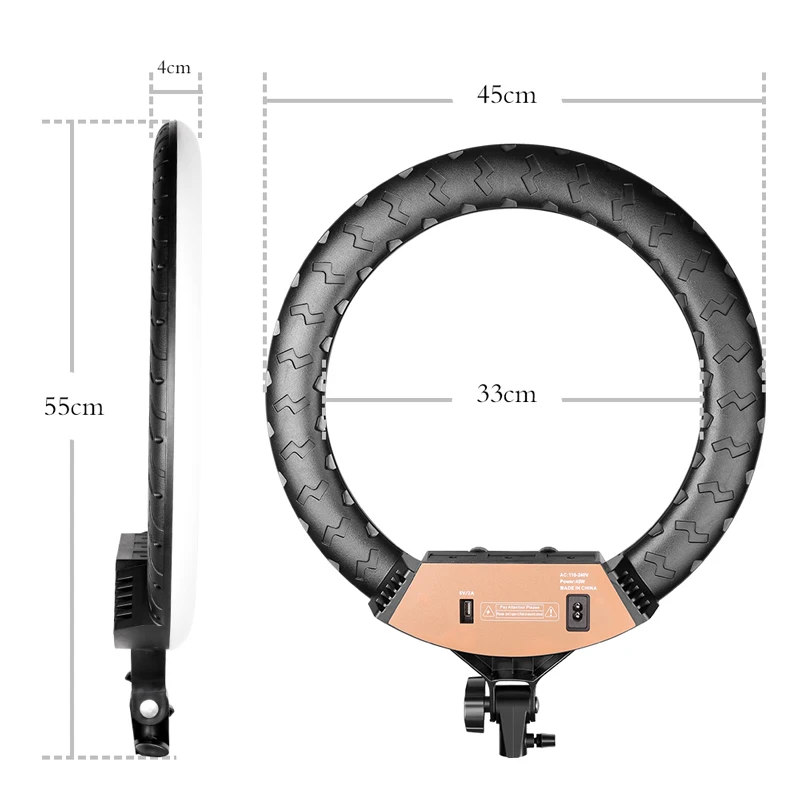 18 Inch Ring Light 400pcs led beads Dimmable 6500K LED Lamp With Tripod Studio Photo Lamp For Photography Makeup YouTube Live