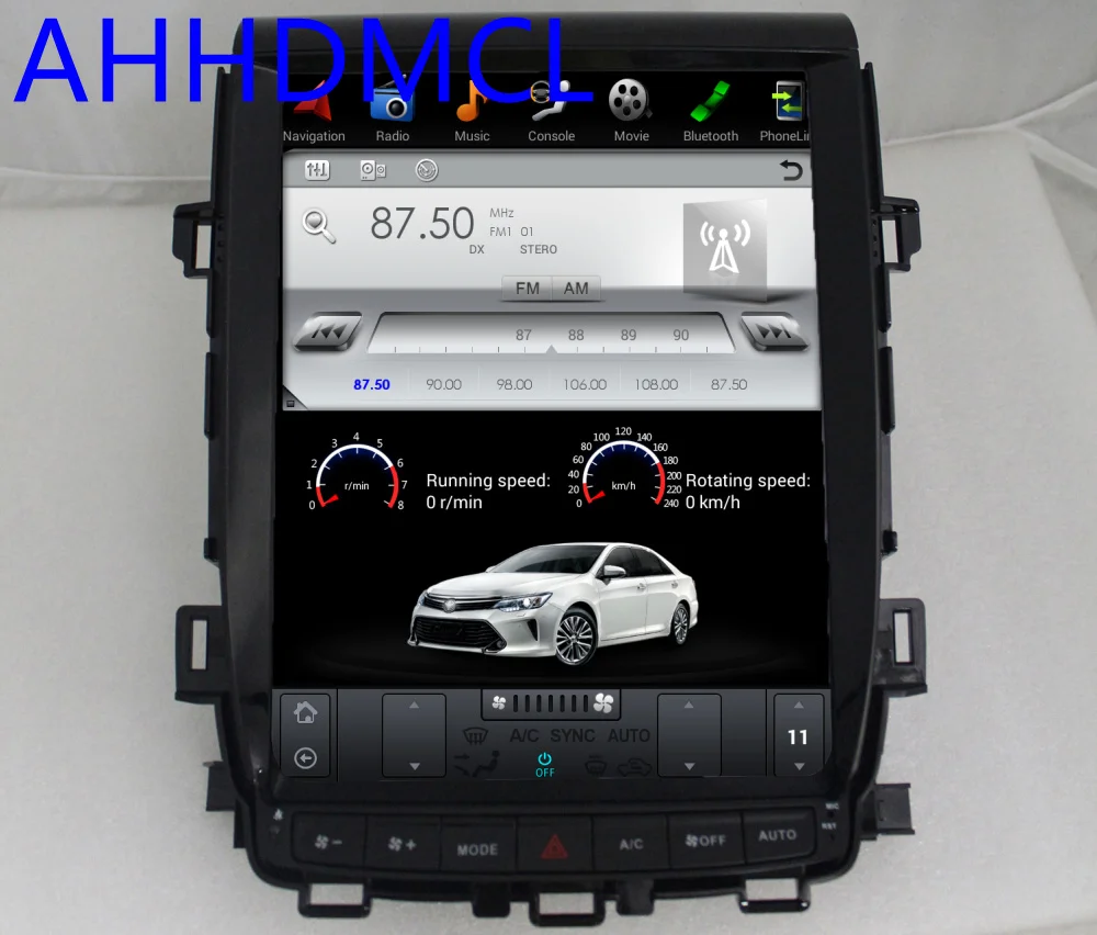 Автомобильный ПК PAD Tesla стиль мультимедийный плеер Android 7,1 gps для Alphard 2007 2008 2009 2010 2011 2012 2013 AH20