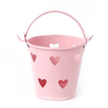 

Creative Metal Girl Heart Mini Pink Desktop Storage Box Multi-Function Soft Cute Pen holder can soft cute bedroom storage finish