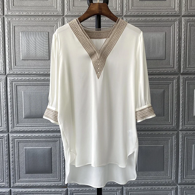 2020 Summer New Fashion Printed Silk Top Women's