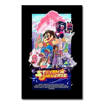 Горячие Steven Universe Классический Аниме комиксов серии Постер Мультфильма фильма, шелковая, светлые холщовые дома номер Декоративная Настенная картина - Цвет: 5