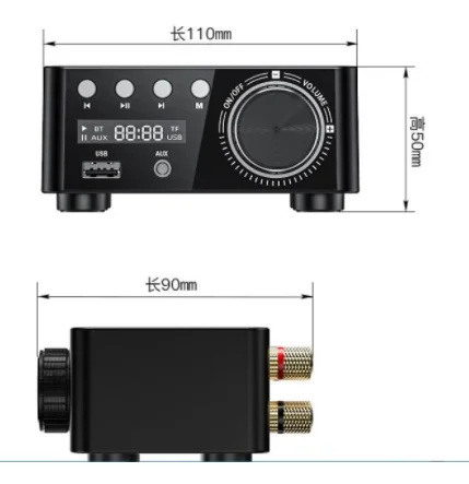 50 Вт* 2 Мини Класс D стерео Bluetooth 5,0 TPA3116 цифровой усилитель мощности TF 3,5 мм USB вход Hifi аудио домашний усилитель для мобильного
