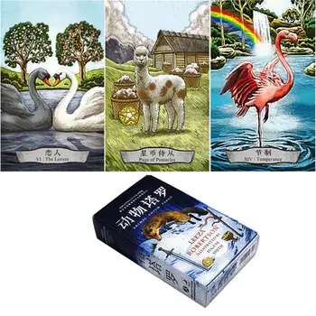 

Animal Totem Tarot Card Board Game Nature Mysterious Divination Game 78 Cards