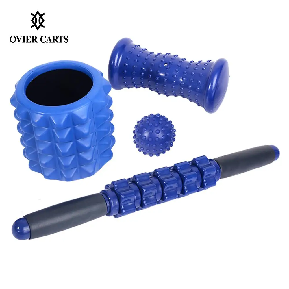 

Muscle Roller Stick Foam Roller Massage Ball Foot Massage Roller 4pcs Massage Bundle Kit for Body Leg Arms Exercises Massage