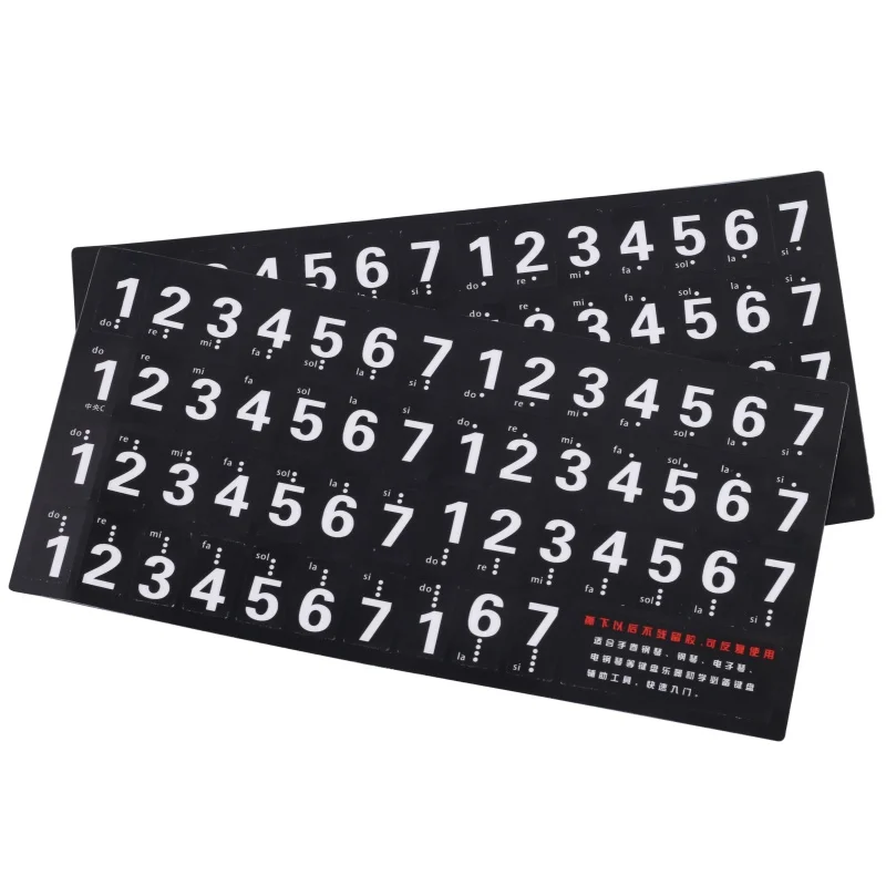 Transparent Piano Sticker 88 Key Roll Piano Keyboard Sticker Electronic Keyboard 88 Key Piano Stave Note Sticker For Piano Keys