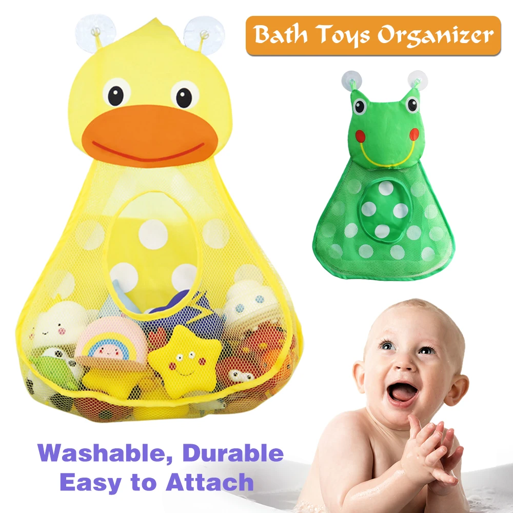 Милая мультяшная утка Baby Shower Bath Toys хранение детских игрушек Сетчатая Сумка