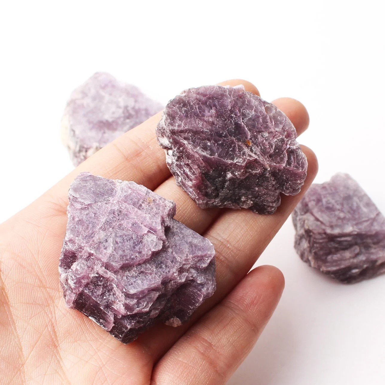 1 шт. натуральный фиолетовый слюда Кристалл кварц шероховатый камень минеральный