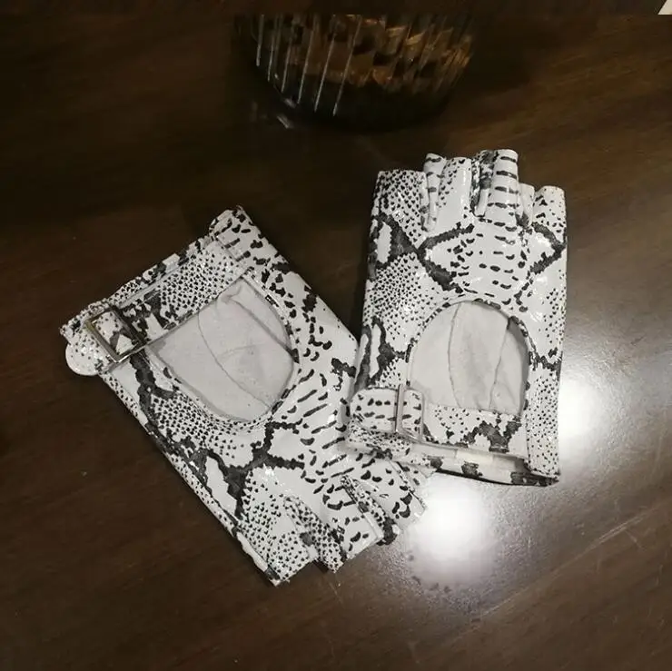 Женские из натуральной овчины кожаная открытая полупальцевая перчатка Женские Вечерние перчатки R1876