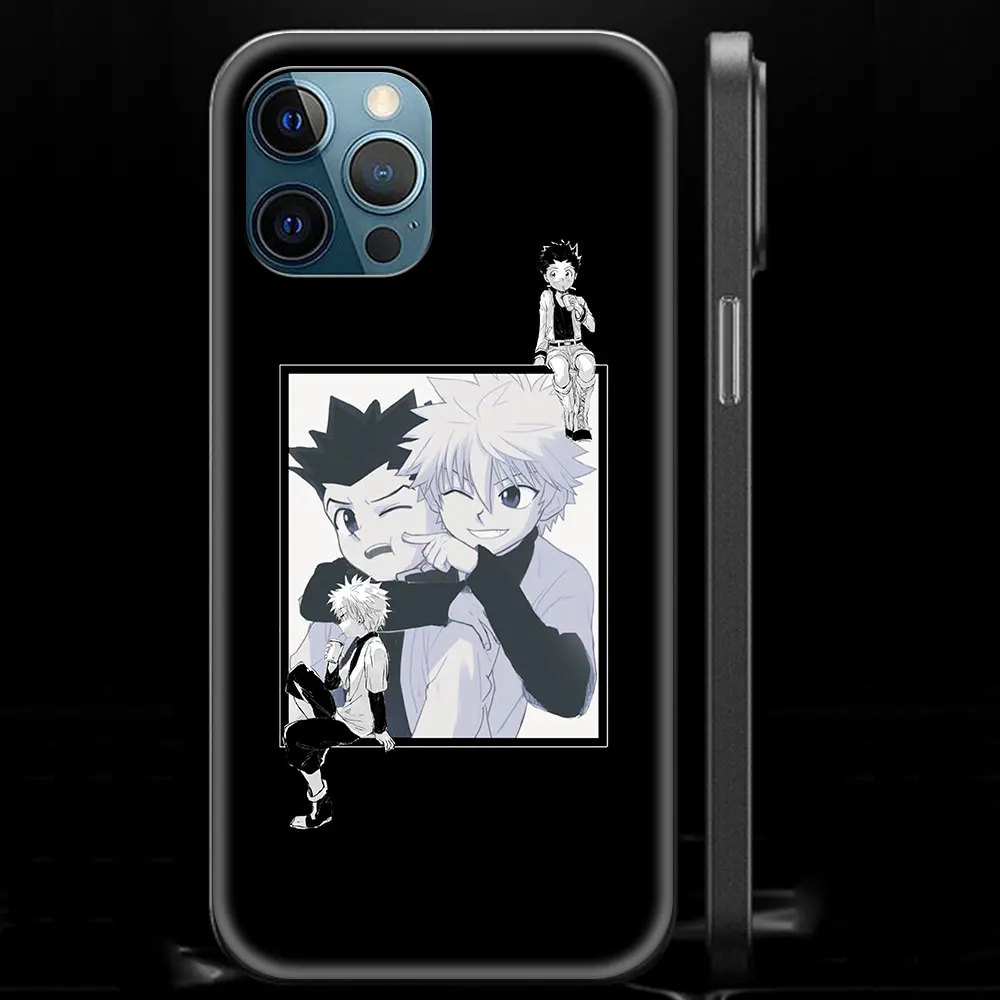 case iphone 13 pro  hunter x hunter Anime Hisoka Morow Luxury Phone Case For iPhone 13 12 11 Pro MAX XR X SE XS 7 8 Plus Soft Black Cover Fundas 13 pro cases