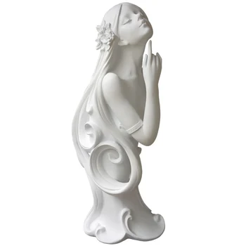 

64cm Nordic Style Woman Art Sculpture Girl Figure Head Portraits Statue Resin Crafts Decoration For Home R3168