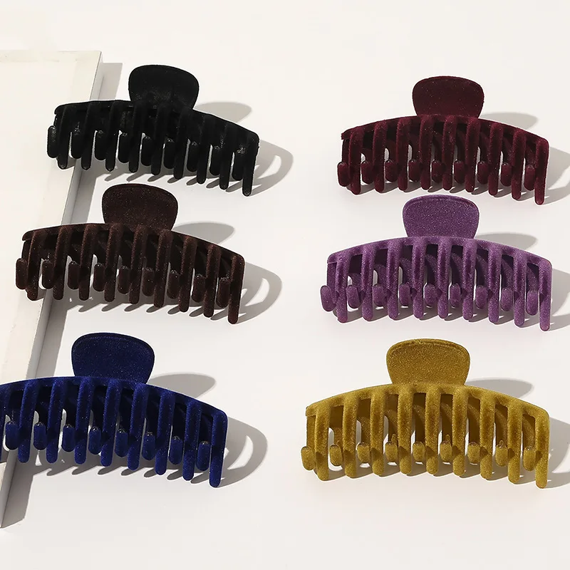 

Hot Sale Solid Color Claw Clip Large Barrette Crab Hair Claws Bath Clip Ponytail Clip Women Girls Hair Accessories Gift Hairpin