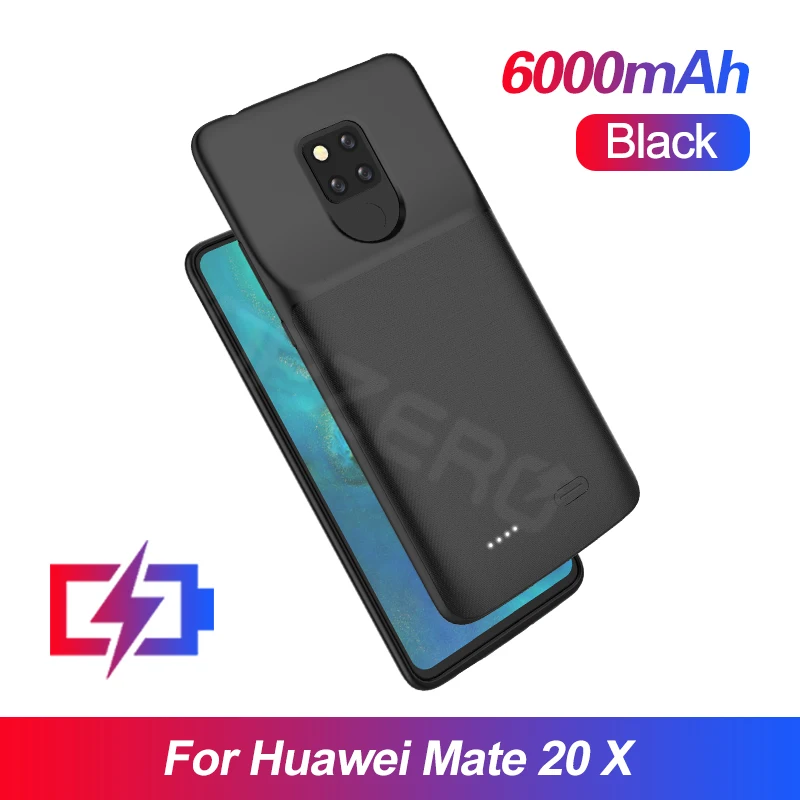 Чехол с зарядным устройством для huawei P20 mate 10 Pro 20X6000 мАч, беспроводной зарядный чехол s для Honor View 10, задняя крышка, чехол с внешним аккумулятором - Цвет: Mate 20 X 6000mAh