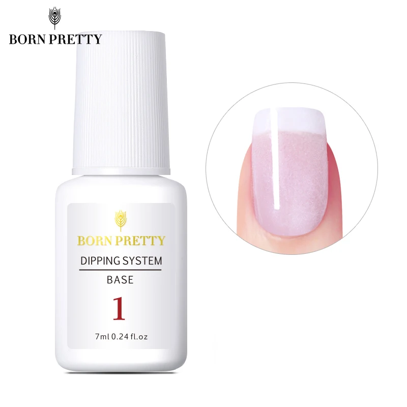 BORN PRETTY Dip порошки для ногтей ясное Базовое покрытие погружающийся жидкий