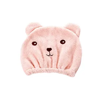 

Cartoon Bear Thickened Dry Hair Cap Super Water Absorbing Quick Drying Towel Bath Cap Korean Edition Hair Scarf